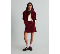 Kapuzen-Cordbluse relaxed rot XS