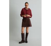 Langarmshirt MARC O'POLO DENIM "aus weichem Waffle-Jersey", Damen, Gr. M, rot (deep burgundy), Obermaterial: 100% Baumwolle, unifarben, Basic, relaxed fit, Shirts Langarmshirt (39499040-M) deep burgun