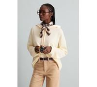 Langarmshirt MARC O'POLO DENIM "aus weichem Waffle-Jersey", Damen, Gr. XL, beige (weiß blush), Obermaterial: 100% Baumwolle, unifarben, Basic, relaxed fit, Shirts Langarmshirt (95753825-XL) weiß blush