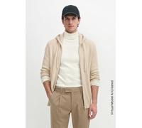 Kapuzen-Strickjacke regular beige M