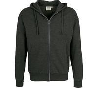 HAKRO Comfort Fit Sweatjacke mit Kapuze anthrazit, Einfarbig