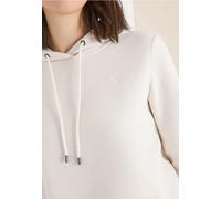 Cecil Kapuzensweatshirt Damen – light greige, mit Stickerei, 54% Polyester/46% Baumwolle, Gr. L (42)