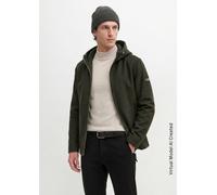 Kapuzen-Wolljacke regular schwarz S