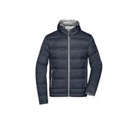 Kapuzendaunenjacke "JN1152" - James & Nicholson Navy/Silver S