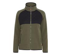 OXMO OXMalin Damen Fleecejacke Sweatjacke Jacke mit Stehkragen, Größe:S, Farbe:Dusty Olive (180515)