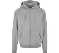 Urban Classics Herren Zip-Hoodie – Loose Fit – Grau – 5XL