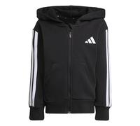 Adidas Unisex Kids Essentials Full Zip Hoodie, Black/White, 4-5 Years