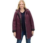 Sheego Kapuzenjacke mit Kontrastdetails 40 burgund