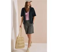 Cardigan CECIL, Damen, Gr. XXL (46), palm breeze grün, Web, 49% Polyester, 45% Baumwolle, 6% Elasthan, unifarben, normal normal, ohne Ausschnitt, abgesteppt, Strickjacken, mit Kapuze (74977160-XXL) pa