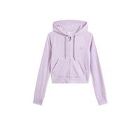 Kapuzennickijacke JUICY COUTURE "MADISON HOODIE_ Damen", Damen, Gr. XS, pastel lila, 95% POLYESTER, 5% ELASTAN, slim fit, Jacken, Trainingsjacke Damen, Sweatjacke mit Kapuze, Velour, mit Glitzer, Sale