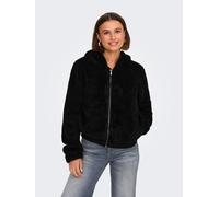 ONLY Damen Teddy Jacke ONLNewAnna kurze Kunstfelljacke 15300635 Black S
