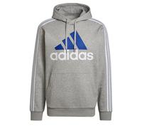 Adidas Herren Hoodie Essentials Fleece 3-Stripes Logo GV5249 Medium Grey Heather/White Größe S