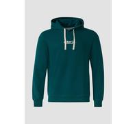 Hoodie S.OLIVER, Herren, Gr. XL, grün, Sweatware, Obermaterial: 70% Baumwolle, 30% Polyester, unifarben, casual, regular fit normal, ohne Ausschnitt, Langarm Rippbündchen, Sweatshirts, mit Logo Schrif