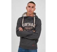 Blend Alejandro Herren Kapuzenpullover Hoodie Pullover Mit Kapuze Cross-Over-Kragen Und Fleece-Innenseite, Größe:XL, Farbe:Charcoal (70818)
