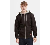 Blend BHHulker Herren Sweatjacke Kapuzenjacke Zip-Hoodie Pullover mit Teddy-Futter Kängurutasche Rippbündchen Baumwollmischung Regular fit, Größe:XL, Farbe:Black Teddy (75123)