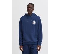 Kapuzenpullover BLEND "BHJAS", Herren, Gr. XL, marineblaus, Sweatware, 50% Baumwolle, 50% Polyester, bedruckt, Basic, normal normal, ohne Ausschnitt, Pullover, Lässiger Hoodie mit Rückenprint und Kapu