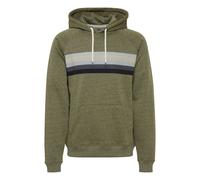 Kapuzenpullover BLEND "Hoodie BHSweatshirt", Herren, Gr. M, grün (winter moss), Obermaterial: 60% Baumwolle CO. 40% Polyester PES., gestreift, hüftlang, Pullover Kapuzenpullover (11823101-M) winter mo