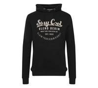 Kapuzenpullover BLEND "BHSweatshirt", Herren, Gr. M, schwarz, Sweatware, 100% Baumwolle, bedruckt, regular fit normal, ohne Ausschnitt, eingesetzt, Pullover Kapuzenpullover, Lässiger Hoodie mit Kapuze