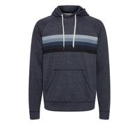 Kapuzenpullover BLEND "BHSweatshirt", Herren, Gr. S, blau (marineblaus), Sweatware, 60% Baumwolle, 40% Polyester, gestreift, regular fit hüftlang, ohne Ausschnitt, Pullover Kapuzenpullover, Lässiger H