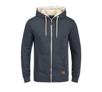 Kapuzenpullover BLEND "Kapuzensweatjacke BHHulker", Herren, Gr. M, blau (navy teddy), Obermaterial: 60% Baumwolle CO. 40% Polyester PES., Sweatshirts Kapuzenpullover (94775550-M) navy teddy