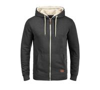 Kapuzenpullover BLEND "Kapuzensweatjacke BHHulker", Herren, Gr. XL, grau (charcoal mix teddy), Obermaterial: 60% Baumwolle CO. 40% Polyester PES., Sweatshirts Kapuzenpullover (97914210-XL) charcoal mi