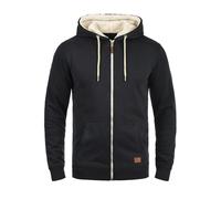 Kapuzenpullover BLEND "Kapuzensweatjacke BHHulker", Herren, Gr. XL, schwarz (schwarz teddy), Obermaterial: 60% Baumwolle CO. 40% Polyester PES., Sweatshirts Kapuzenpullover (82909450-XL) schwarz teddy