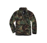 Kapuzenpullover BRANDIT "Brandit Herren Teddyfleece Troyer", Damen, Gr. 3XL, woodland, 100% Polyester, unifarben, normal, amerikanischer Ausschnitt, Pullover Kapuzenpullover (93261206-XXXL) woodland