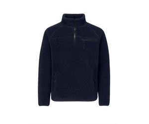 Kapuzenpullover BRANDIT "Brandit Herren Teddyfleece Troyer", Damen, Gr. 5XL, navy, 100% Polyester, unifarben, normal, amerikanischer Ausschnitt, Pullover Kapuzenpullover (21610014-5XL) navy