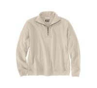 Kapuzenpullover CARHARTT "Half-Zip", Gr. M, weiß (creme), Obermaterial: 50% Baumwolle CO. 50% Polyester PES., Pullover Kapuzenpullover (49804524-M) creme