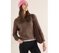 Kapuzenpullover CECIL, Damen, Gr. XXL (46), urban taupe melange, Strick, Obermaterial: 37% Baumwolle, 34% Polyacryl, 26% Polyester, 3% Elasthan, unifarben, bequem Po-bedeckend, Rundhals, Bündchen, Pul