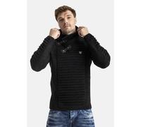 Kapuzenpullover CIPO & BAXX, Herren, Gr. S, schwarz, Strick, Obermaterial: 100% Polyacryl, unifarben, regular fit, Pullover Kapuzenpullover (99950617-S) schwarz