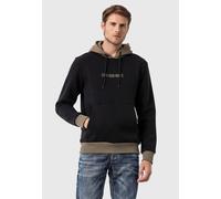 Kapuzenpullover CIPO & BAXX "Sweatshirts", Herren, Gr. XL, schwarz, 70% Baumwolle, 30% Polyester, regular fit, Pullover Kapuzenpullover, im Kontrast-Look (98181352-XL) schwarz