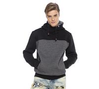 Kapuzenpullover CIPO & BAXX "Sweatshirts", Herren, Gr. XXL, schwarz, 70% Baumwolle, 30% Polyester, unifarben, regular fit, Pullover Kapuzenpullover, im Kontrast-Look (33181132-XXL) schwarz