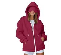 Kapuzenpullover Damen mit Integrierter Augenmaske, Reise Hoodie Flugzeugmodus, Einfarbig Baumwolle Hoodie Herren Damen Oversize Pullover für Erwachsene Männer Frauen Sport Sweatjacke Streetwear