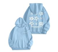 Kapuzenpullover Damen Oversized Teenager Mädchen Pullover Reißverschluss Lässig Casual Einfarbig Damen Y2k Jacke Zip Up Hoodie Winter Pullover Für Damen Sweatshirt Damen Ohne Kapuze Kapuzenjacke