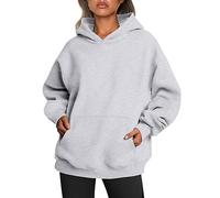 Kapuzenpullover Damen Sport - Sweatshirt mit Kapuze Tasche Oversized Pullover Hooded Sweater Sweatpullover Kapuzenpulli Hoodies für Frauen Teenager Mädchen Herbst Winter