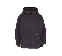 Kapuzenpullover DROPSIZE "Dropsize CARGO ZIPPER HOODIE", Herren, Gr. S, vintage wash schwarz, 70% Baumwolle, 30% Polyester, unifarben, normal, ohne Ausschnitt, Pullover Kapuzenpullover (94798928-S) vi