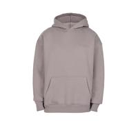 Kapuzenpullover DROPSIZE "Dropsize HEAVY OVERSIZE HD LOGO HOODIE", Herren, Gr. M, flannel grau, 70% Baumwolle, 30% Polyester, unifarben, oversize, ohne Ausschnitt, Pullover Kapuzenpullover (73040641-M