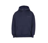 Kapuzenpullover DROPSIZE "Dropsize HEAVY OVERSIZE HD LOGO HOODIE", Herren, Gr. S, spaceblau, 70% Baumwolle, 30% Polyester, unifarben, oversize, ohne Ausschnitt, Pullover Kapuzenpullover (45477166-S) s