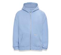 Kapuzenpullover DROPSIZE "Dropsize Herren Bazix Republiq Super Heavy Blank Zip-Hoodie", Herren, Gr. S, washedblau, 80% Baumwolle, 20% Polyester, unifarben, oversize, ohne Ausschnitt, Sweatjacken Kapuz