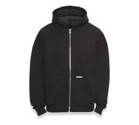 Sweatjacke DROPSIZE "Dropsize Herren Bazix Republiq Super Heavy Rib Zipper", Herren, Gr. S, schwarz, 80% Baumwolle, 20% Polyester, unifarben, Langarm, Sweatjacken (25390511-S) schwarz