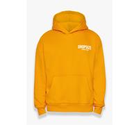 Kapuzenpullover DROPSIZE "Dropsize Herren Dropsize Heavy Oversize Crime Club Hoodie", Herren, Gr. XS, gelb (orange), 70% Baumwolle, 30% Polyester, bedruckt, Rundhals, Sweatshirts Kapuzenpullover (9073