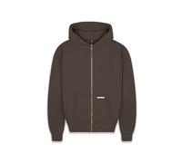 Kapuzenpullover DROPSIZE "Dropsize Herren Super Heavy Blank Zip-Hoodie", Herren, Gr. M, chocolatebraun, 70% Baumwolle, 30% Polyester, unifarben, oversize, ohne Ausschnitt, Pullover Kapuzenpullover (21