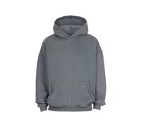 Kapuzenpullover DROPSIZE "Dropsize RAW APPLICATION HOODI", Herren, Gr. S, acid washed grau, 70% Baumwolle, 30% Polyester, mehrfarbig, oversize, ohne Ausschnitt, Pullover Kapuzenpullover (15383318-S) a