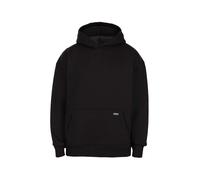 Kapuzenpullover DROPSIZE "Dropsize SPLIT FROTTEE EMBO HOODIE", Herren, Gr. XS, schwarz, 70% Baumwolle, 30% Polyester, mehrfarbig, oversize, ohne Ausschnitt, Pullover Kapuzenpullover (66667801-XS) schw