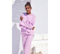 Kapuzenpullover ELBSAND, Damen, Gr. 32/34, rosa, Feinstrick, Obermaterial: 50% Viskose, 28% Polyester, 22% Nylon, meliert, unifarben, lässig geschnitten hüftlang, Pullover Kapuzenpullover, mit Logosti