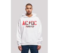 Kapuzenpullover F4NT4STIC "ACDC PWRUP Photo Logo", Herren, Gr. XXL, weiß, Obermaterial: 100% Baumwolle, oversize, Pullover Kapuzenpullover, Print (85022428-XXL) weiß