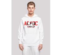 Kapuzenpullover F4NT4STIC "ACDC Rock Band PWRUP Photo Logo", Herren, Gr. XL, weiß, Obermaterial: 50% Baumwolle, 50% Polyester, relaxed fit, Pullover Kapuzenpullover, Print (24527453-XL) weiß