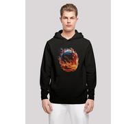 Kapuzenpullover F4NT4STIC "Basketball On Fire Sport HOODIE", Herren, Gr. 5XL, schwarz, Obermaterial: 50% Baumwolle, 50% Polyester, relaxed fit, Pullover Kapuzenpullover, Print (26946508-5XL) schwarz