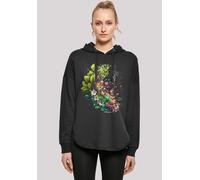 Kapuzenpullover F4NT4STIC "Baum mit Blumen Oversize Hoodie", Damen, Gr. M, schwarz, Obermaterial: 100% Baumwolle, oversize, Pullover Kapuzenpullover, Print (15328813-M) schwarz